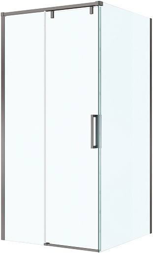 BelBagno Душевой уголок Soft Close-1 SOFT_CLOSE-1-A-1-100-C-GM 100x100 профиль оружейная сталь стекло прозрачное – фото-1