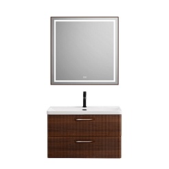 BelBagno Тумба под раковину Due 80 подвесная Noce – фотография-10