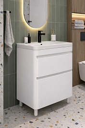 Vivon Тумба под раковину Atwood 60 напольная белая матовая – фотография-13