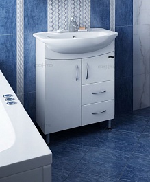 СанТа Мебель для ванной Элеганс Лира 65 свет, с ящиками – фотография-5