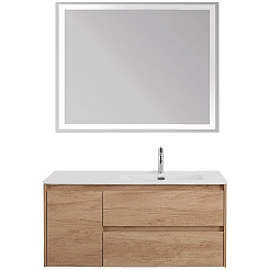 BelBagno Тумба с раковиной Kraft 100 R подвесная Rovere Nebrasca Nature – фотография-11