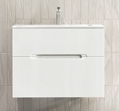 Jorno Тумба с раковиной Modul 80 белая глянцевая – фотография-1