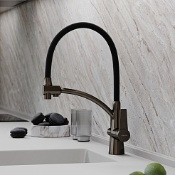 Sancos Смеситель для кухни Eri SC4001GG вороненая сталь – фотография-3