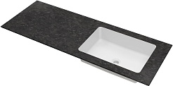Vincea Мебель для ванной с черной столешницей и раковиной Luxe 140 R подвесная натуральный орех – фотография-8