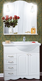 Бриклаер Мебель для ванной Анна 90 белая R – фотография-1
