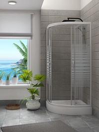 Teymi Душевой уголок Lina 90х90 матовые стёкла с поддоном T00109 – фотография-3