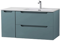 BelBagno Тумба под раковину Etna 100 R подвесная голубая матовая – фотография-5