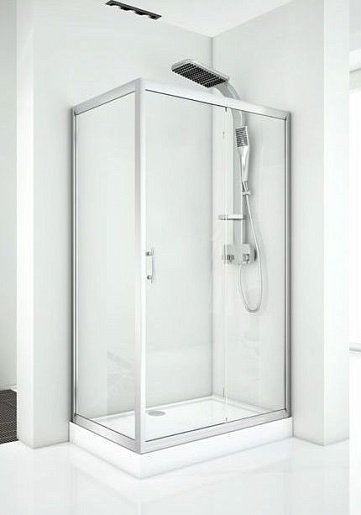 Aquanet  Душевой уголок Alfa 160x90 NAA1131 профиль хром стекло прозрачное – картинка-3