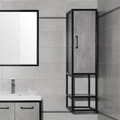 Style Line Пенал для ванной Лофт Classic 30 бетон – фотография-6