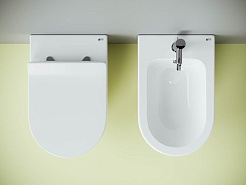 Ceramicanova Напольный приставной унитаз Metropol Rimless CN4004 белый – фотография-11