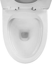 Azario Унитаз-моноблок Ansa AZ-2301 безободковый с бачком с сиденьем микролифт белый – фотография-12