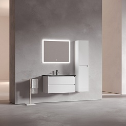 Sancos Тумба с раковиной Libra 90 белый глянец раковина Element 91 CN7002MB – фотография-3