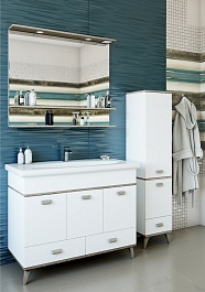 Sanflor Мебель для ванной Бруно 105 белый, орегон – фотография-6