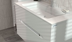 Jorno Тумба под раковину Modul 100 подвесная белая Mоl.01.97/P/W – фотография-3