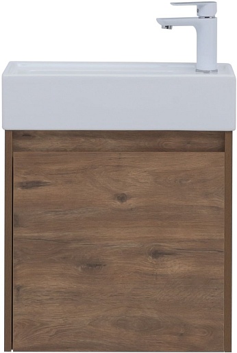 Aquanet Тумба с раковиной Nova Lite 50 подвесная дуб рустикальный – картинка-3