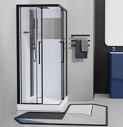 Esbano Душевая кабина ESM-100CKR 100x100 профиль чёрный – фотография-2