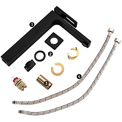 Gappo Смеситель для раковины G17-6 G1017-62 черный – фотография-3