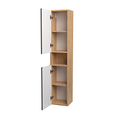 Зов Шкаф-пенал Дион 30 матовый графит/дуб – фотография-2