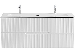 Cezares Тумба под раковину Duet-N 120/2 подвесная bianco lucido – фотография-1