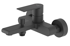 Aquatek Смеситель для ванны с душем Лира AQ1440MB матовый черный – фотография-1