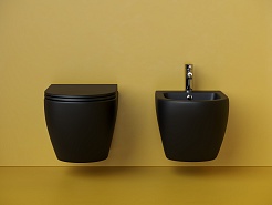 Ceramicanova Подвесной унитаз Metropol Торнадо CN4002TMB безободковый чёрный матовый – фотография-3