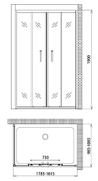 Gemy Душевой уголок Victoria S30192D-A100 – фотография-2