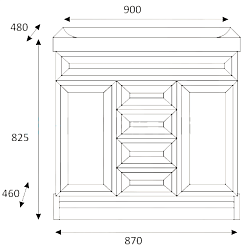 Misty Тумба с раковиной Vena 90 бордо патина – фотография-2
