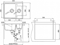 Ewigstein Мойка кухонная Gerd 60K антрацит – фотография-5