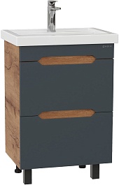 Onika Тумба под раковину Айленд 50 графит/дуб крафт – фотография-2