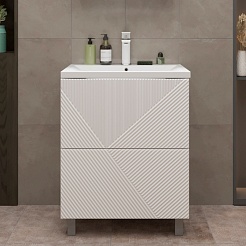 Mixline Тумба с раковиной Вектор 65 белая – фотография-3