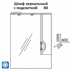 Какса-а Мебель для ванной Каприз 75 белая – фотография-7