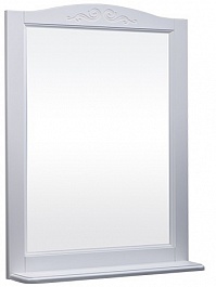 Bas Мебель для ванной Варна 75 белый, вставки стекло, ящик, зеркало – фотография-2