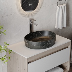 Teymi Раковина накладная Valma 50 T53102 черный мрамор – фотография-6