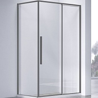Vincea Душевой уголок Slim-N 130x90 VSR-4SN9013CLGM профиль вороненая сталь стекло прозрачное