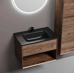 Sancos Тумба с раковиной Marmi 1.0 70 дуб чарльстон раковина CN7007MB – фотография-2