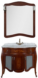 Demax Мебель для ванной "Версаль NEW 110" сerezo витраж (173317) – фотография-1