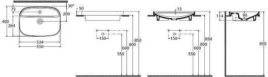 Allen Brau Мебельная накладная раковина Fantasy Sphere 55 4.11034.21 белый матовый – фотография-2