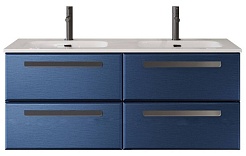 Cezares Тумба с раковиной Eco Cer-N 120 с 4 ящиками sapfiro CZR-8073-120-2 ручки матовые чёрные – фотография-1