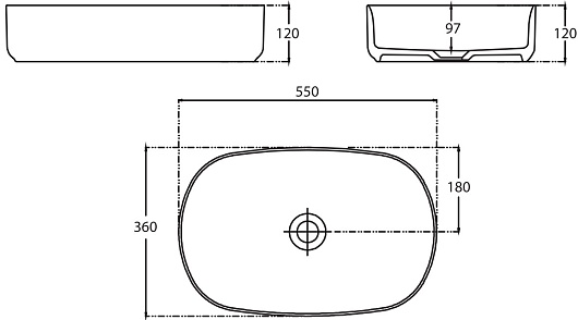 Allen Brau Мебельная накладная раковина Fantasy 55 4.11022.PT петроль – картинка-7