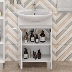 Onika Тумба под раковину Милтон 60 белая – фотография-3