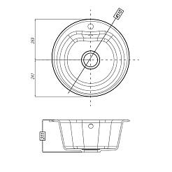 Акватон Кухонная мойка "Мида" 1A712732MD220 без комплектации – фотография-2