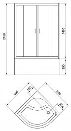 Royal Bath Душевая кабина Fato 90/90 RB90CK-T-BL – фотография-5