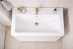 Vivon Тумба с раковиной Atwood 90 подвесная белая матовая – фотография-3