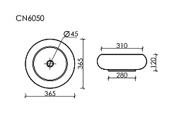 Ceramicanova Мебельная раковина Element 36 CN6050 белая – фотография-4