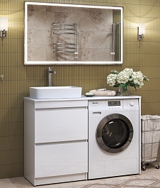 Vigo Мебель для ванной Urban 600-0-2 со столешницей под стиральную машину белая – фотография-1