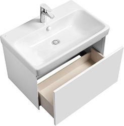 Акватон Тумба под раковину Асти 70 подвесная белая – фотография-3