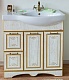 Sanflor Мебель для ванной Адель 82 L белая, патина золото – фотография-8