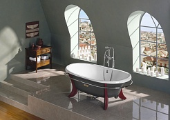 Roca Комплект ножек для чугунной ванны NEWCAST Futura в отделке вишня – фотография-2