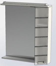 Aquanet Зеркальный шкаф "Доминика 80" черный – фотография-4