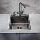 Milacio Мойка кухонная Denia 41 Steel вороненая сталь – картинка-11